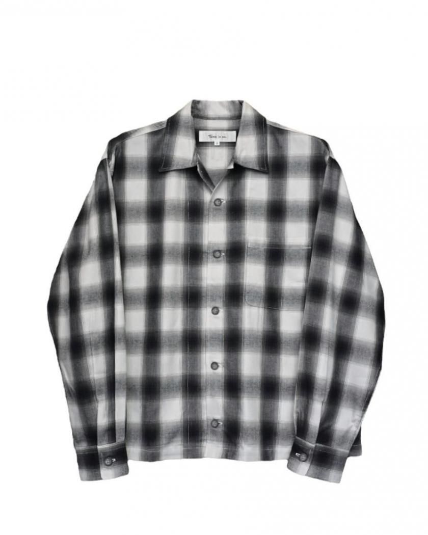 COTTONLYOCELL OMBRE PLAID SHIRT