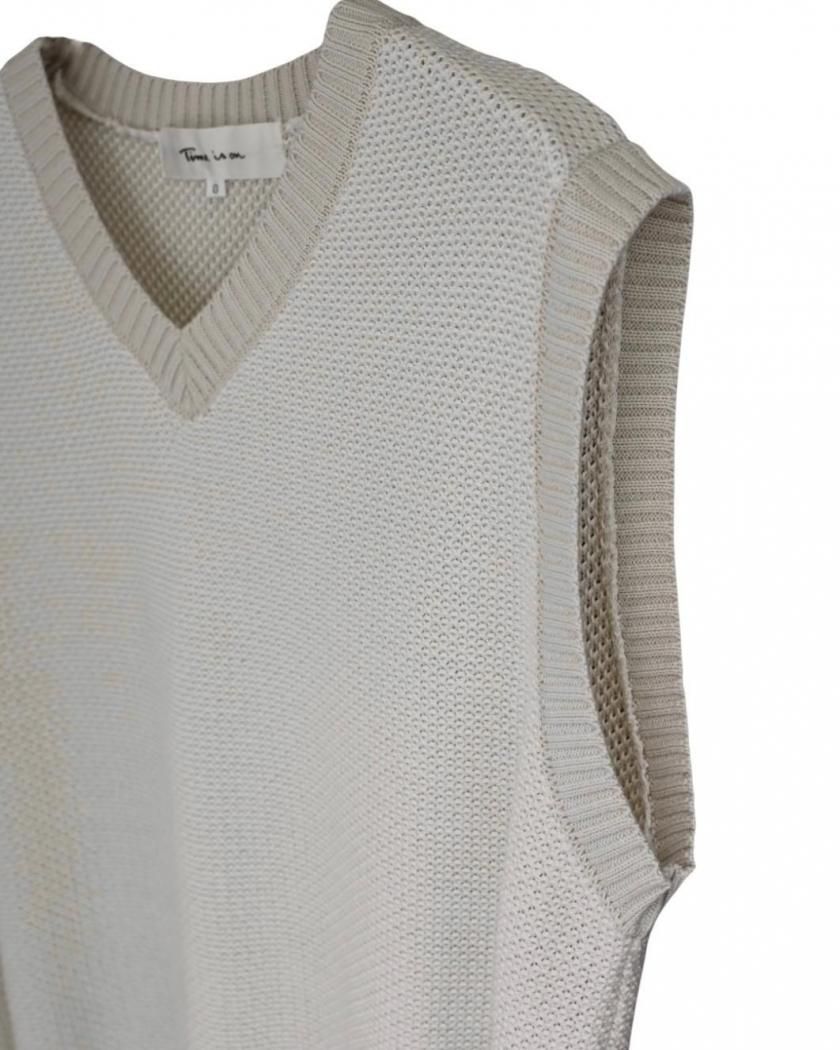 COTTON KNIT VEST (mixed)】 - Time is on
