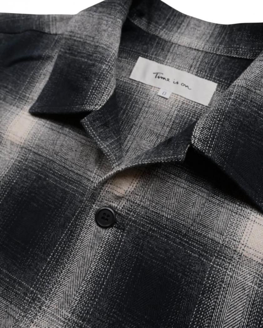 OMBRE PLAID COTTON NEL SHIRT】 - Time is on