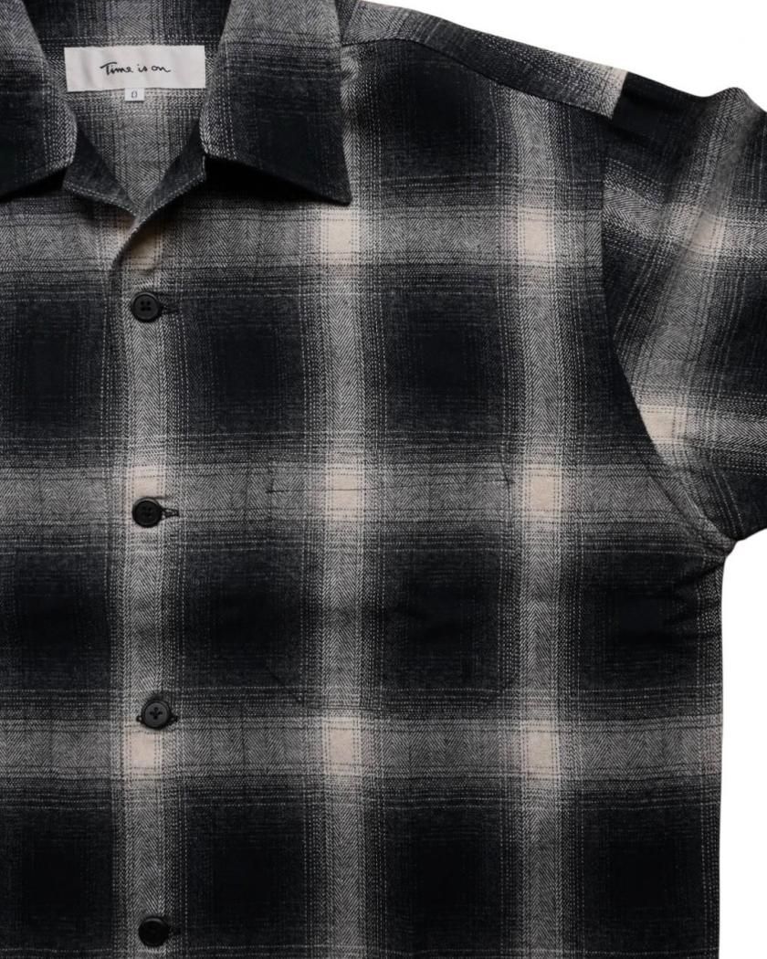 OMBRE PLAID COTTON NEL SHIRT】 - Time is on