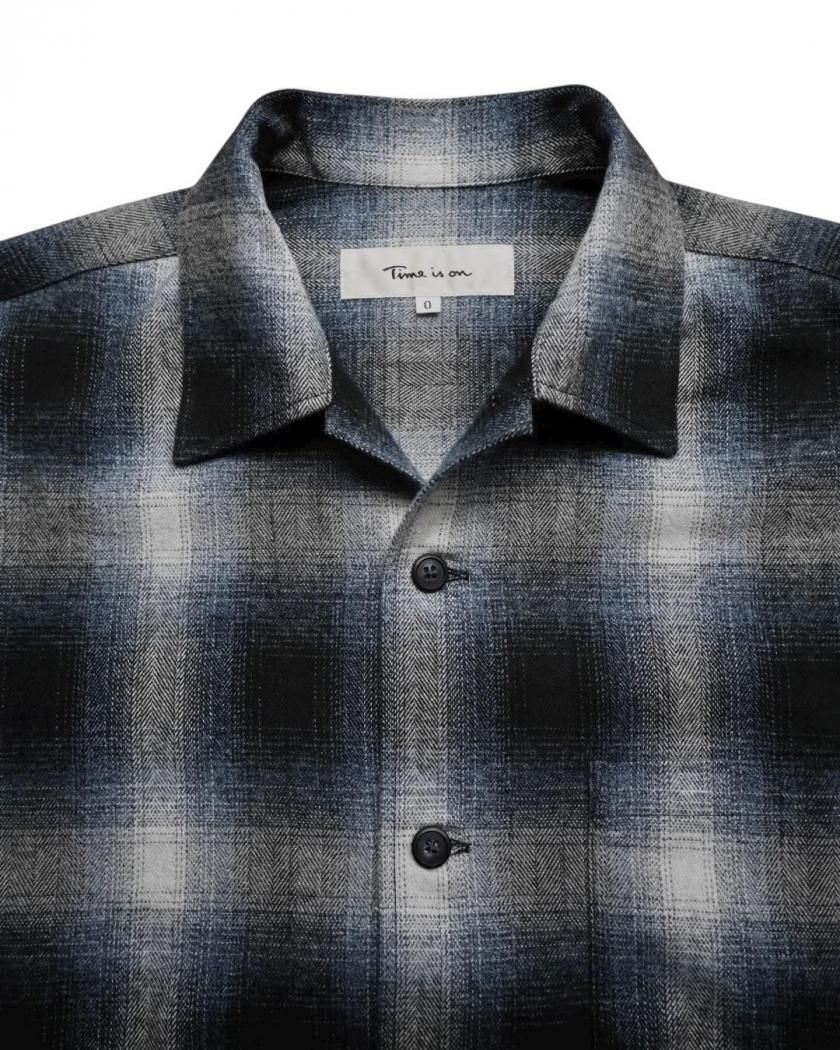 値下げ！WIND AND SEA Ombre Plaid Nel Shirt！ OMBRE PLAID COTTON NEL SHIRT】 - Time is on