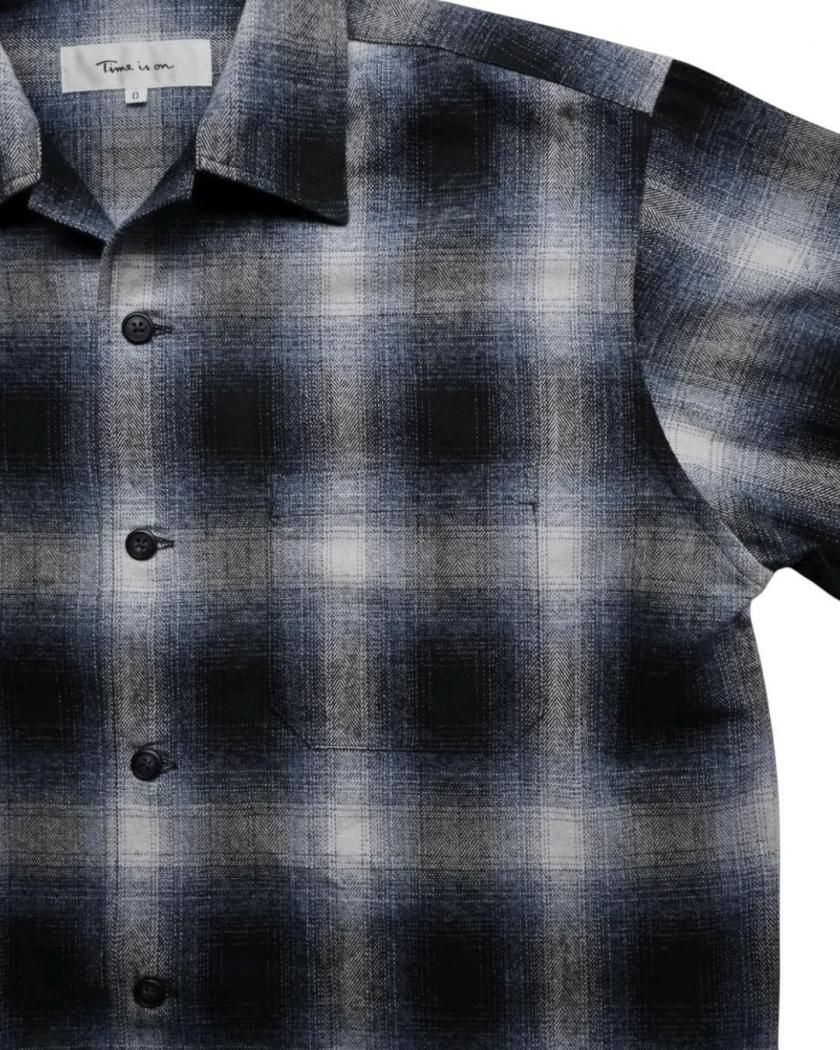 OMBRE PLAID COTTON NEL SHIRT】 - Time is on