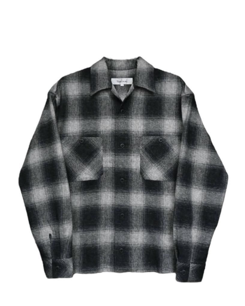 MELANGE OMBRE PLAID NEL SHIRT】 - Time is on
