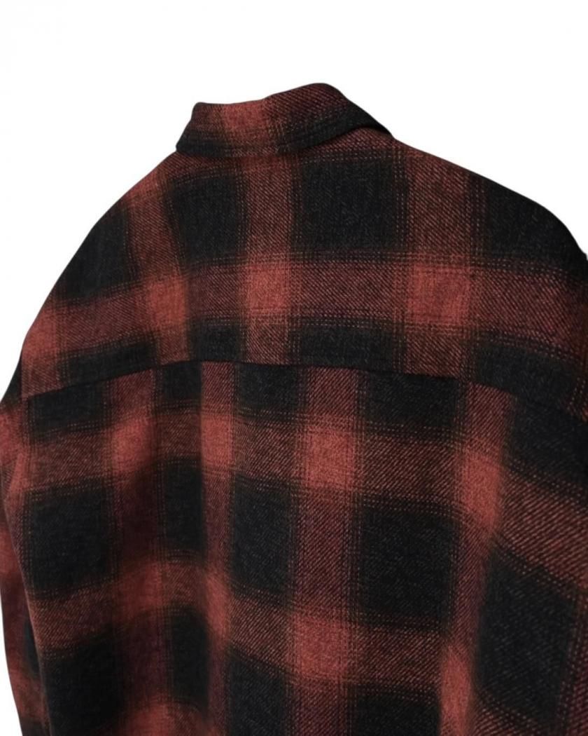 MELANGE OMBRE PLAID NEL SHIRT】 - Time is on