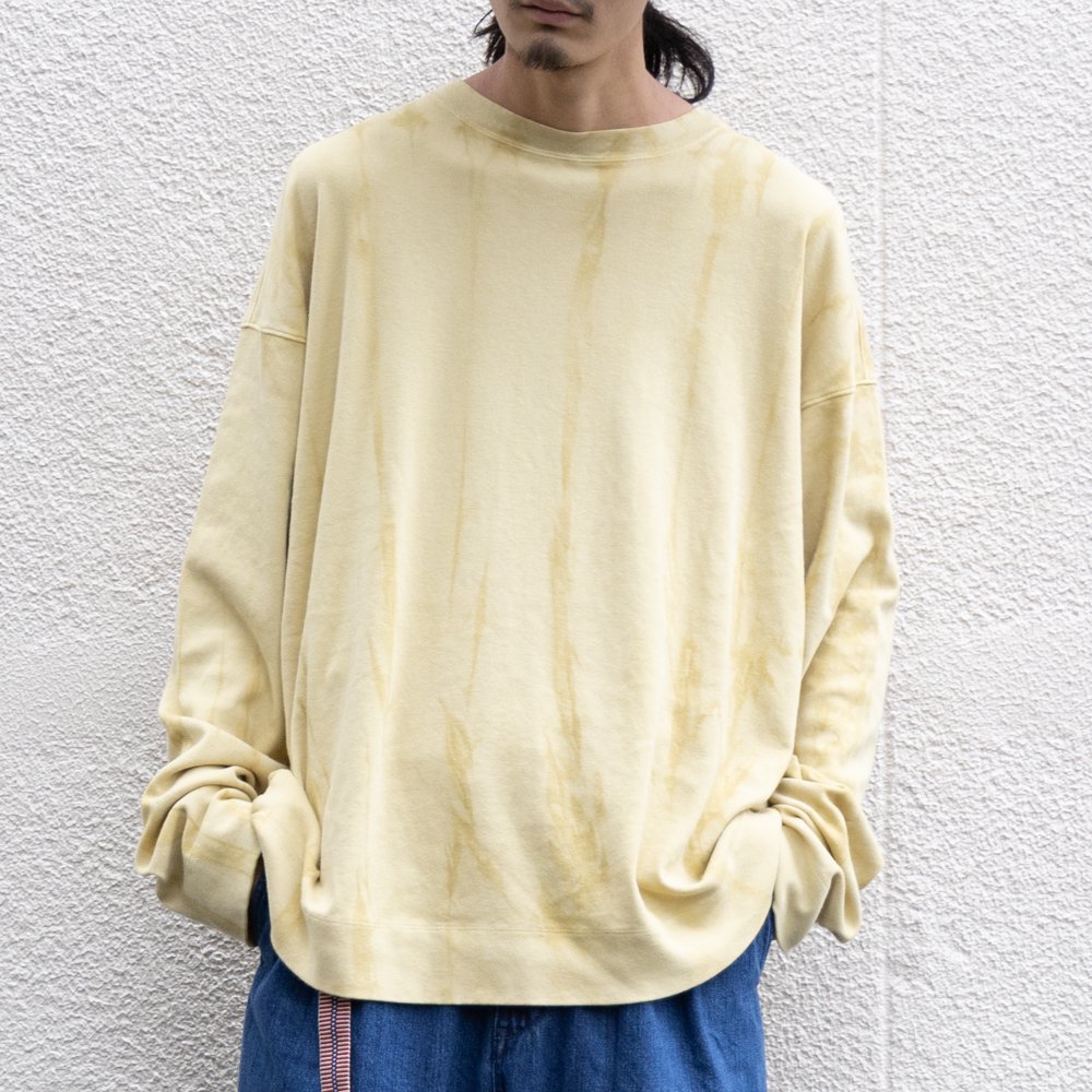 <img class='new_mark_img1' src='https://img.shop-pro.jp/img/new/icons55.gif' style='border:none;display:inline;margin:0px;padding:0px;width:auto;' />atelier AMBER SHIWA DYE LONG T-SHIRTS aA-24-cs1 color:YELLOW