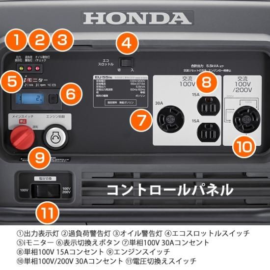 ホンダ(HONDA) インバーター発電機 EU55isN JNT (FI仕様) セル ホンダ(HONDA) インバーター発電機 EU55isN JNT (FI仕様) セル
