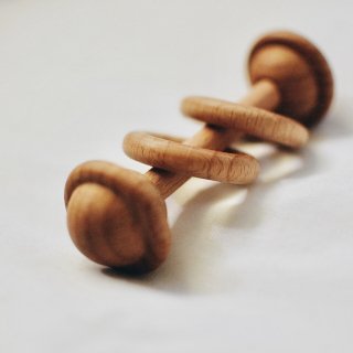 Little Light<br>natural wooden rattle (saturn)