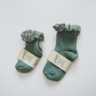 Last1!! Collegien<br>check ruffle short socks<br>748 coladon<br>(18/20)
