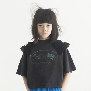 folkmade<br>peacedte lace T-shirt<br>black<br>(S,M,L,LL)