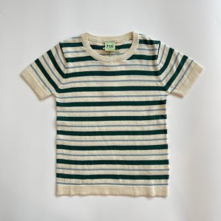 FUB<br>striped T-shirt<br>ecru deep green<br>(100,110,120)