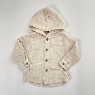 1+in the family<br>fooded jacket<br>bone<br>(12m,18m,24m,36m)