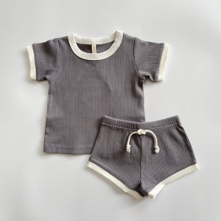 <img class='new_mark_img1' src='https://img.shop-pro.jp/img/new/icons14.gif' style='border:none;display:inline;margin:0px;padding:0px;width:auto;' />QUINCY MAE<br>ribbed shortie set<br>washed indigo<br>(6-12m,12-18m,18-24m,2-3y)