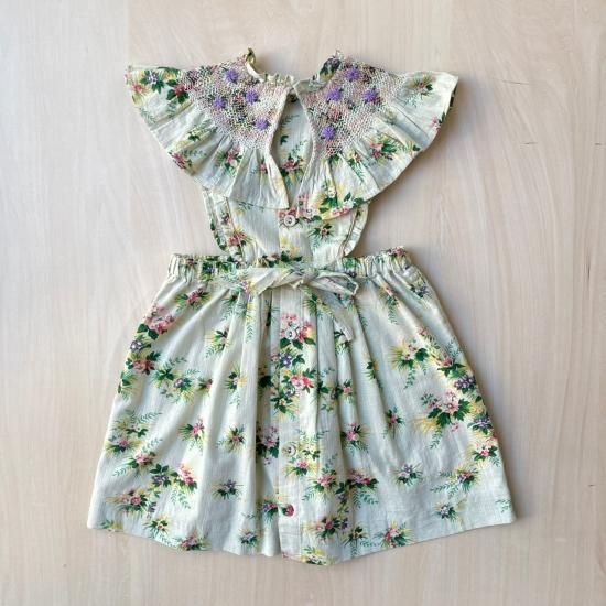 美品 bonjour diary apron dress 4y Bonjour Diary Apron Dress Reversible