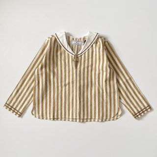 ◇送料無料◇<br>AU CLAIR DE LA LUNE<br>sailor shirt<br>camel stripes<br>(90,100,110,120)