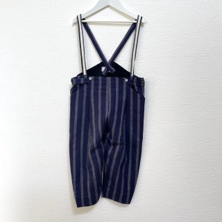 【ご予約】◇送料無料◇<br>AU CLAIR DE LA LUNE<br>suspenders pants<br>navy stripes<br>(S,M,L)