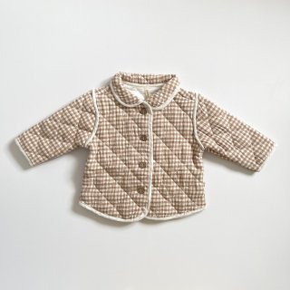 QUINCY MAE<br>quilted jacket<br>cocoa gingham<br>(12-18m,18-24m,2-3y)