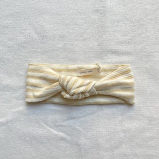 QUINCY MAE<br>ribbed knotted headband<br>yellow stripe<br>(0-12m,12-24m)
