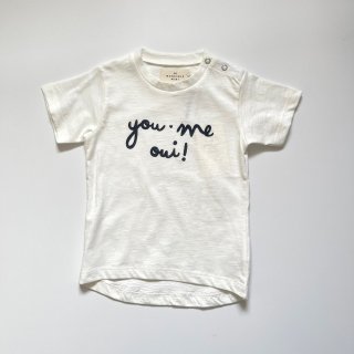<img class='new_mark_img1' src='https://img.shop-pro.jp/img/new/icons14.gif' style='border:none;display:inline;margin:0px;padding:0px;width:auto;' />MONSIEUR MINI<br>Tshirt kids “you,me,oui”<br>off white<br>(1-2y,3-4y)