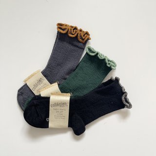 Collegien<br>ambre<br>lettuce trim pointelle socks<br>3colors<br>(18/20,21/23,24/27,28/31,32/35)