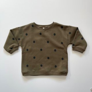 organic zoo<br>sweatshirt<br>olive dots<br>(3-4y)