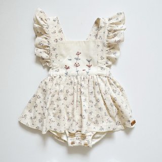 ̵Point Up<br>Popelin<br>Romper Suit With Frill<br>Floral<br>(9-12m,12-18m,18-24m)