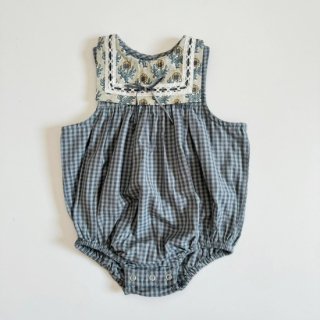 <img class='new_mark_img1' src='https://img.shop-pro.jp/img/new/icons14.gif' style='border:none;display:inline;margin:0px;padding:0px;width:auto;' />little cotton clothes<br>Organic Meg Romper<br>Little Blue Check<br>(6-12m,12-18m,18-24m)