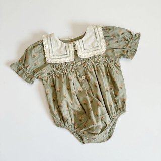 little cotton clothes<br>Organic Emilie Sailor Romper<br>Poppy Floral<br>(6-12m,12-18m,18-24m)