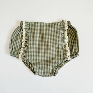 little cotton clothes<br>Organic Dorit Bloomers<br>Little Green Check<br>(12-18m4-5y)