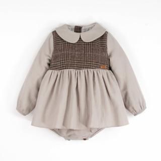 <img class='new_mark_img1' src='https://img.shop-pro.jp/img/new/icons20.gif' style='border:none;display:inline;margin:0px;padding:0px;width:auto;' />●50%off●<br>Popelin<br>Romper Suit With Skirt And Baby Collar 
<br>Sand<br>(9-12m)