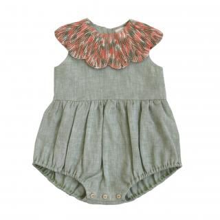<img class='new_mark_img1' src='https://img.shop-pro.jp/img/new/icons20.gif' style='border:none;display:inline;margin:0px;padding:0px;width:auto;' />●40%off●<br>kalinka<br>Cordelia Romper<br>Sage/Sunset<br>(6m,12m,18m)