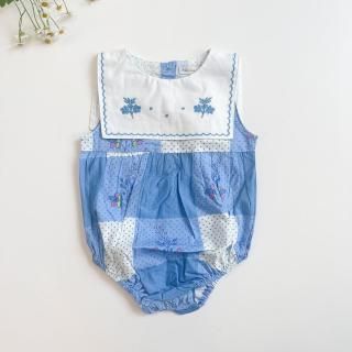 <img class='new_mark_img1' src='https://img.shop-pro.jp/img/new/icons20.gif' style='border:none;display:inline;margin:0px;padding:0px;width:auto;' />●40%off●<br>Bebe Organic<br>Elsa Romper<br>Atlantic Floral Dot<br>(12m,18m)