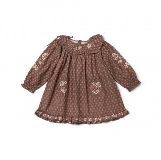 <img class='new_mark_img1' src='https://img.shop-pro.jp/img/new/icons14.gif' style='border:none;display:inline;margin:0px;padding:0px;width:auto;' />Coming soon<br>Lali kids<br>Belle Dress<br>Brown Block Print<br>(2,3,4,6,8,10,12y)