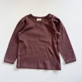 <img class='new_mark_img1' src='https://img.shop-pro.jp/img/new/icons14.gif' style='border:none;display:inline;margin:0px;padding:0px;width:auto;' />little cotton clothes<br>Organic Pointelle T-shirt<br>Grape<br>(2-3y〜10-11y)