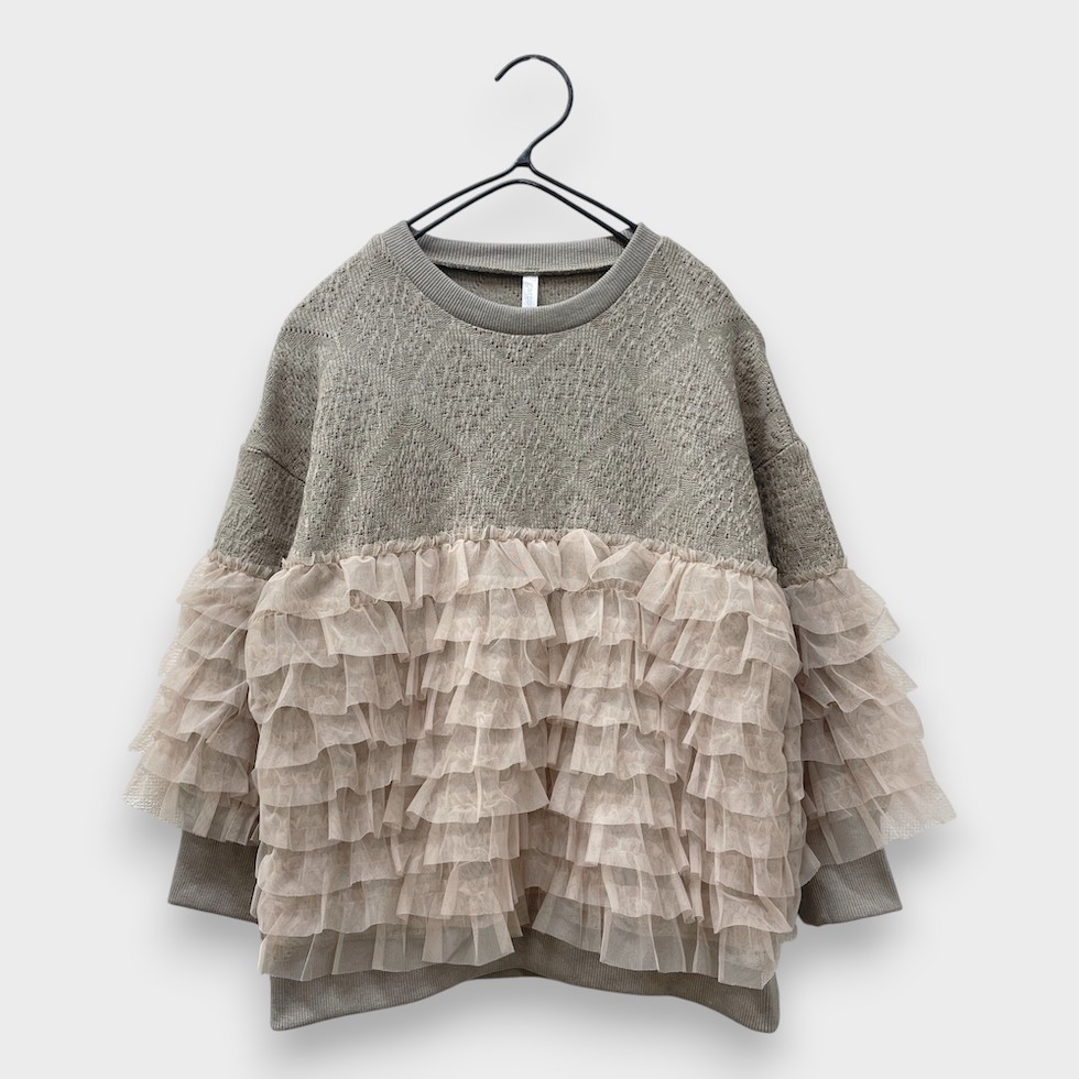 フリルトレーナー（キッズ）53116 - garcon la raison ギャルソンラ