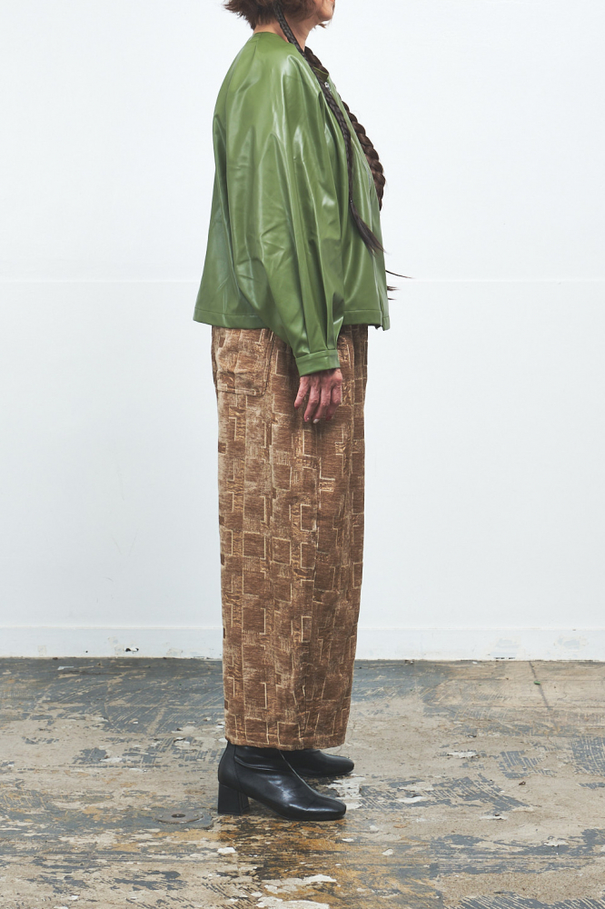 フランス　ビンテージ　リネン　ジャケット　クロップド バルーンスリーブ バルーンスリーブジャケット【BOURGE】 | Leilian plus house