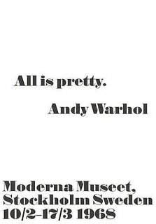 John Melin: Andy Warhol "All is Pretty" ポスター