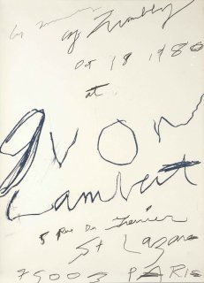 Cy Twombly: print, 1980 ポスター