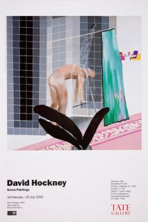 David Hockney: Man in Shower in Beverly Hills ポスター