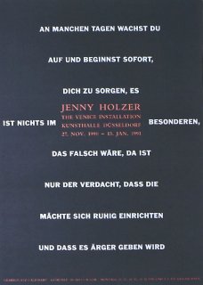 Jenny Holzer: 展覧会 ポスター                                 