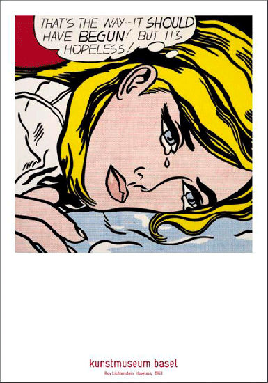 Roy Lichtenstein: Hopeless, 1963 ポスター - BALLOON｜ポスター専門オンランショップ by art shop  & gallery Satellite