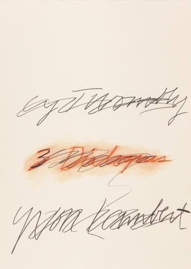 Cy Twombly - Three Dialogues (2) 1977 www.krzysztofbialy.com