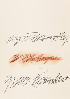 Cy Twombly: Three Dialogues (2). Print, 1977 ポスター（2nd）