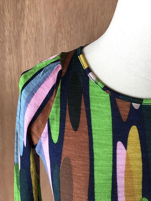 mina perhonen waterfall ウール ロングワンピース 38 mina perhonen ミナペルホネン *waterfall ウールプリント