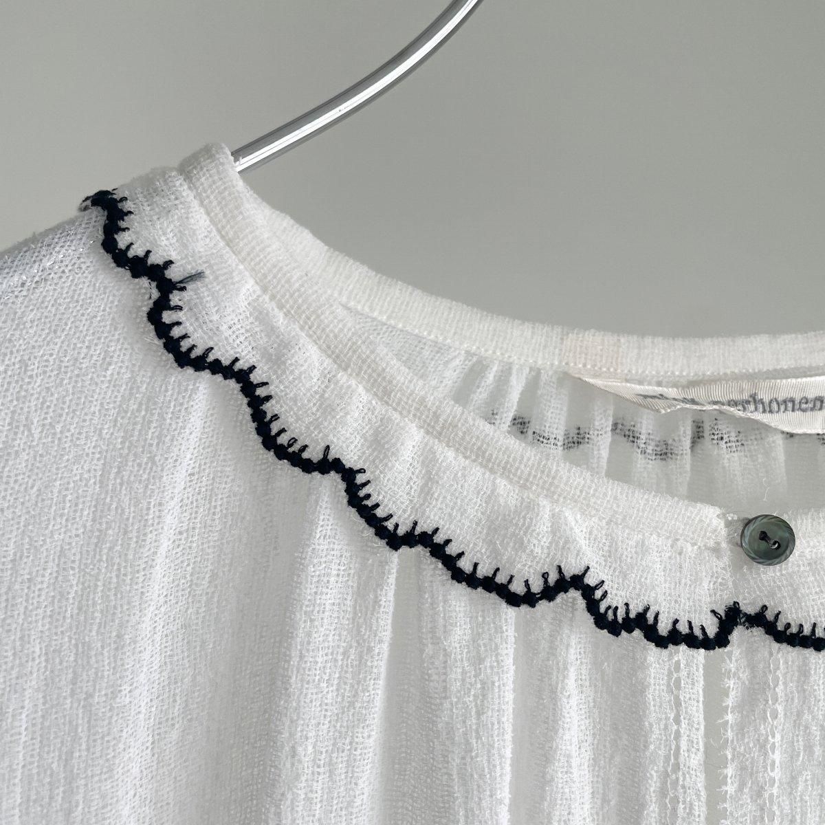 mina perhonen fog net（フォグネット）コットンブラウス/XS1988