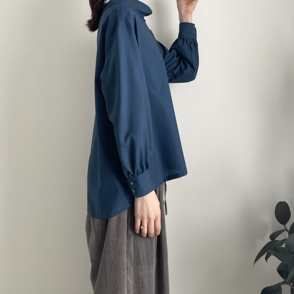 美品✨ミナペルホネン　varjo 長袖ブラウス　20SS ウール　チャコール 美品✨ミナペルホネン varjo 長袖ブラウス 20SS ウール
