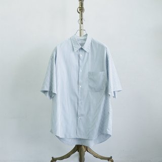 Graphpaper Broad Stripe S/S Oversized Regular Collar Shirt / GM222-50028B*SS#GH