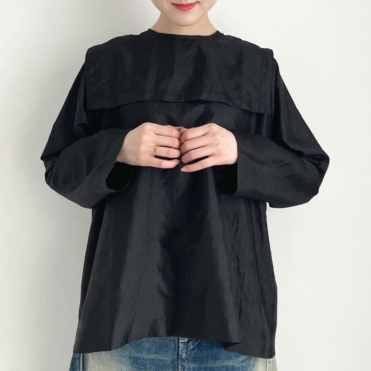 BUNON Kahdi Silk Back Button Sailor Blouse/BN4034*SL#IT BUNON Kahdi Silk Back Button Sailor Blouse/BN4034*SL#IT