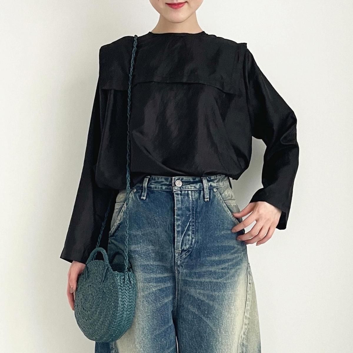 BUNON Kahdi Silk Back Button Sailor Blouse/BN4034*SL#IT BUNON Kahdi Silk Back Button Sailor Blouse/BN4034*SL#IT