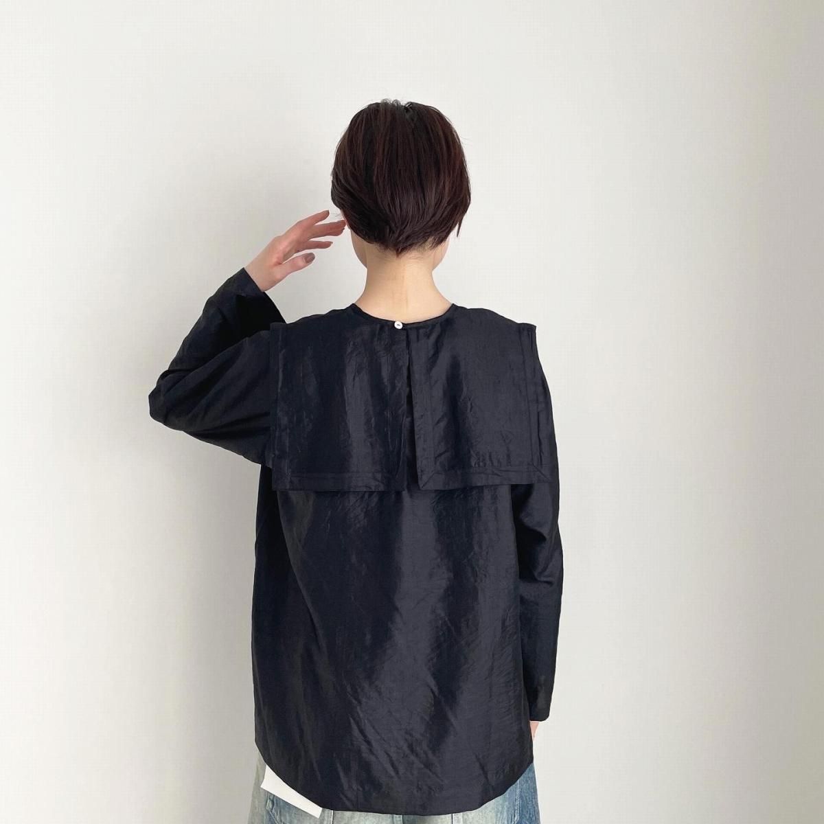 BUNON Kahdi Silk Back Button Sailor Blouse/BN4034*SL#IT BUNON Kahdi Silk Back Button Sailor Blouse/BN4034*SL#IT