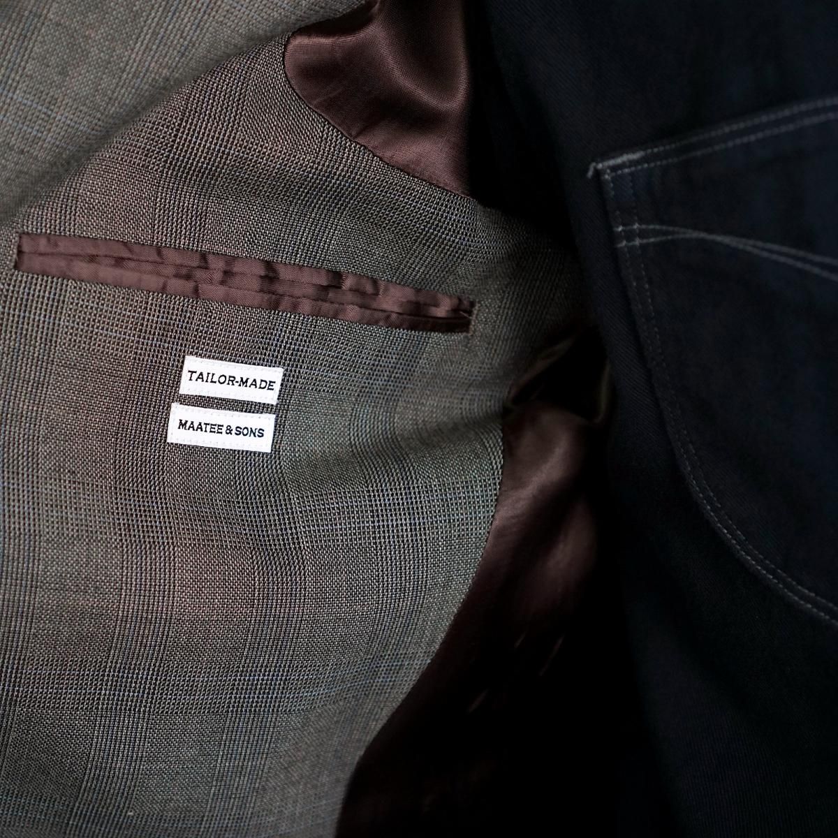 MAATEE&SONS SINGLE TAILORED UNCON (GLENCHECK) / MT3303-0004A*JK#GH
